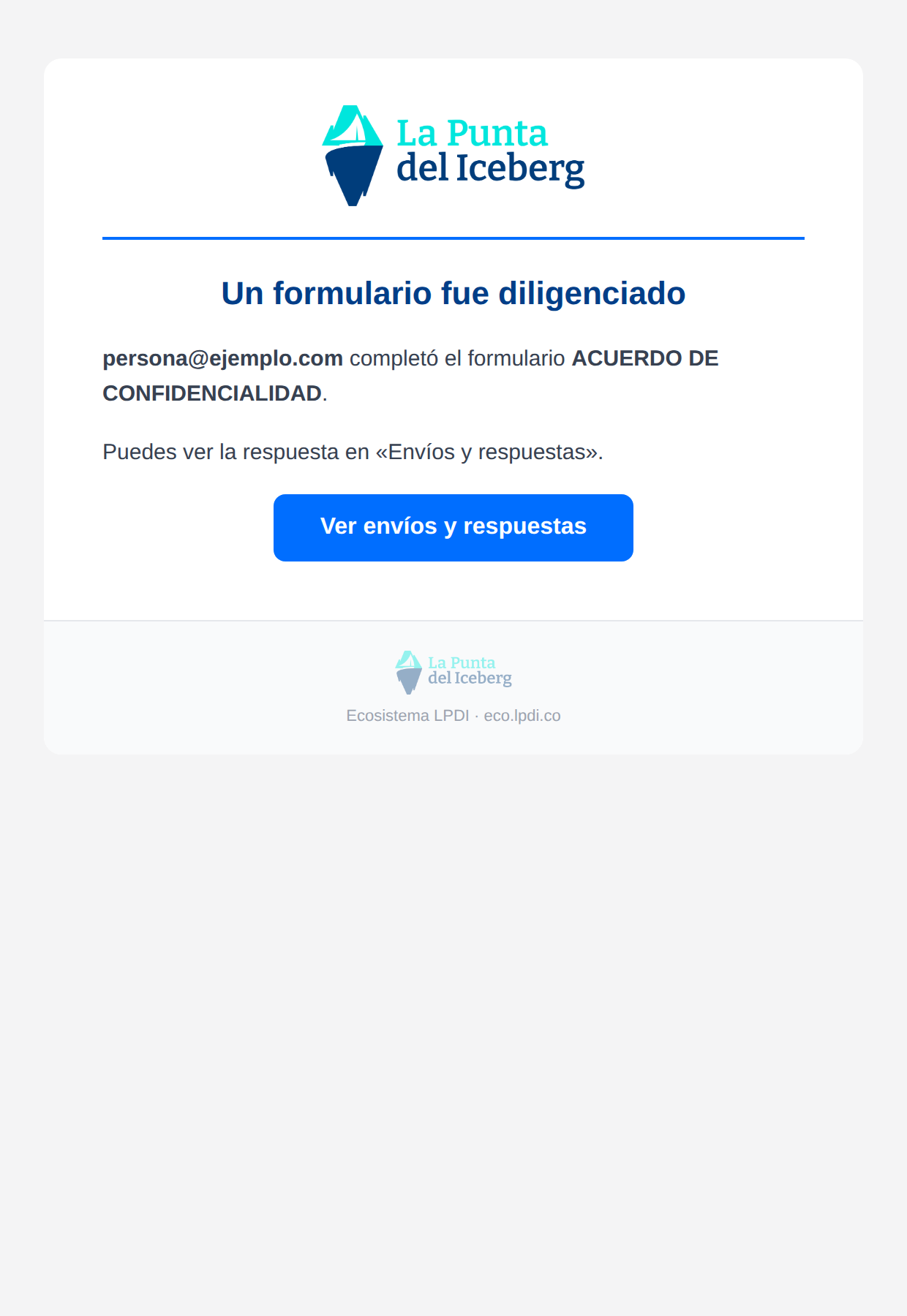 Preview aviso de diligenciamiento al admin