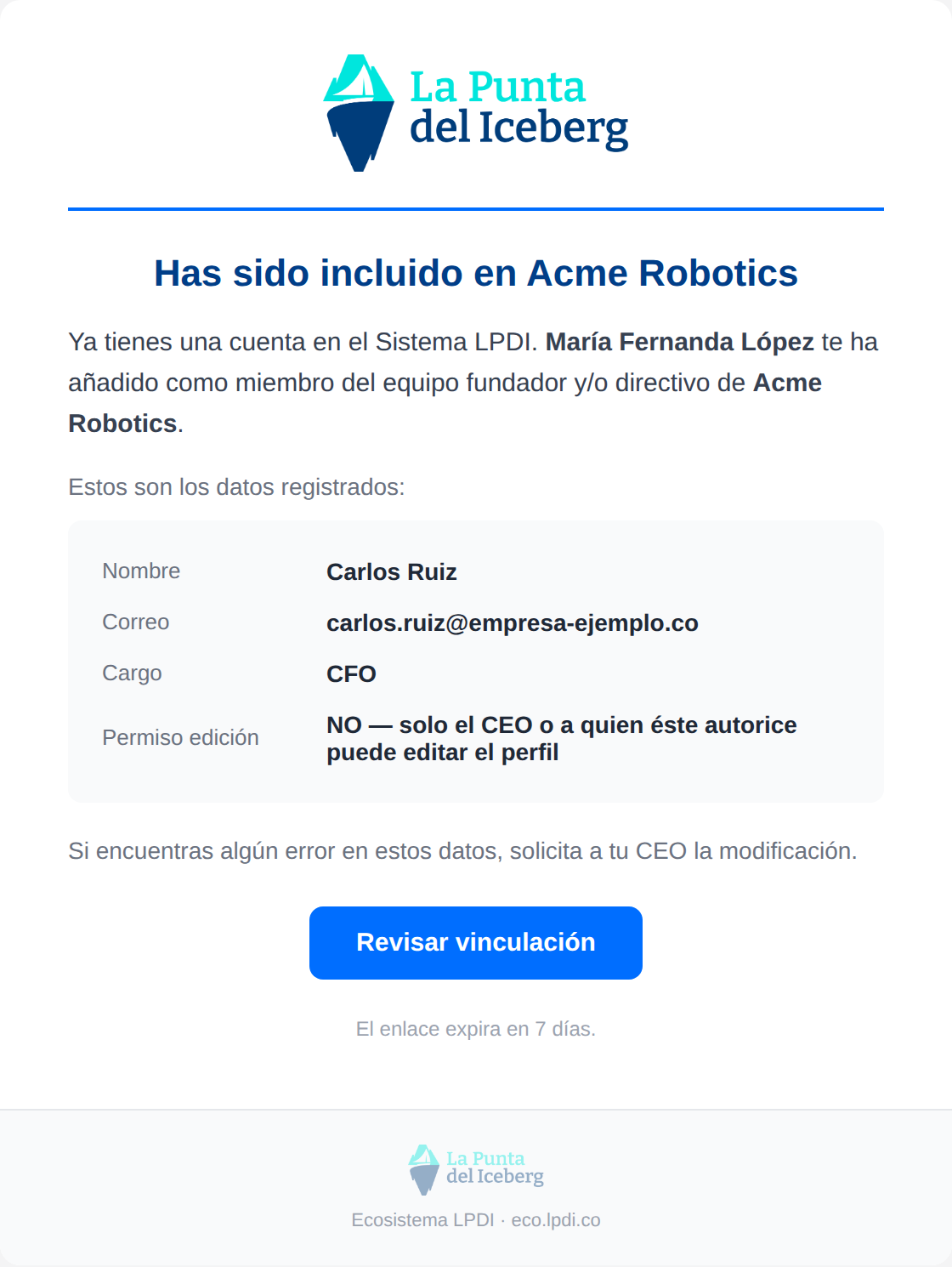 Preview existente + sin edición