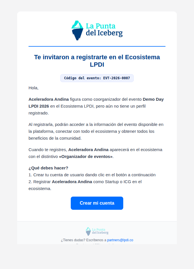 Preview correo 80 invitaci&oacute;n al organizador no registrado