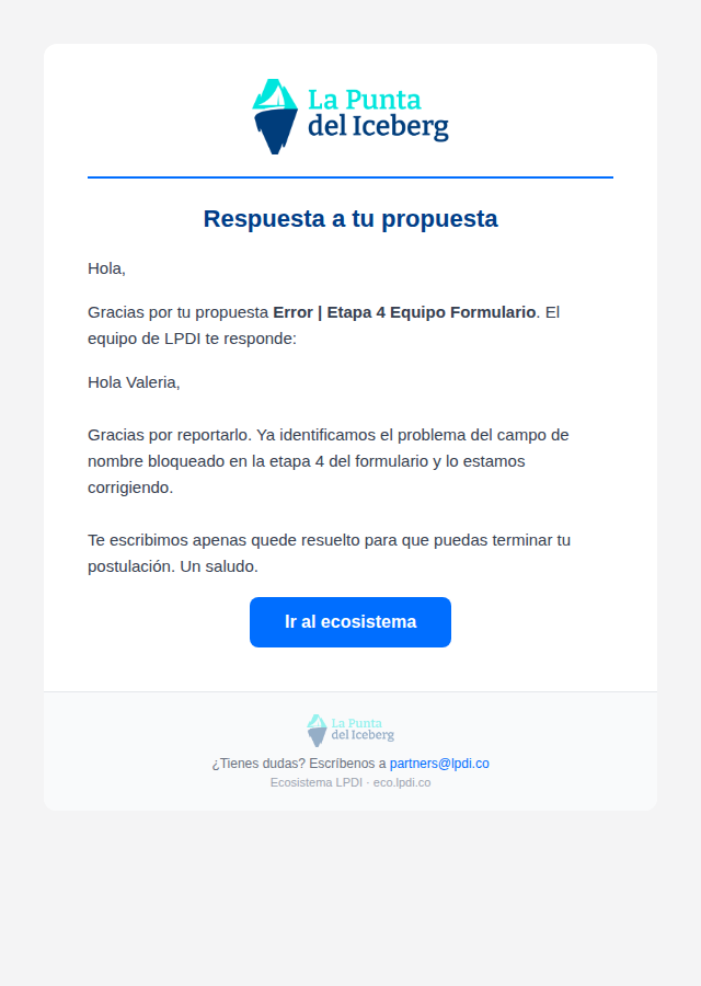 Preview correo 97 respuesta a propuesta